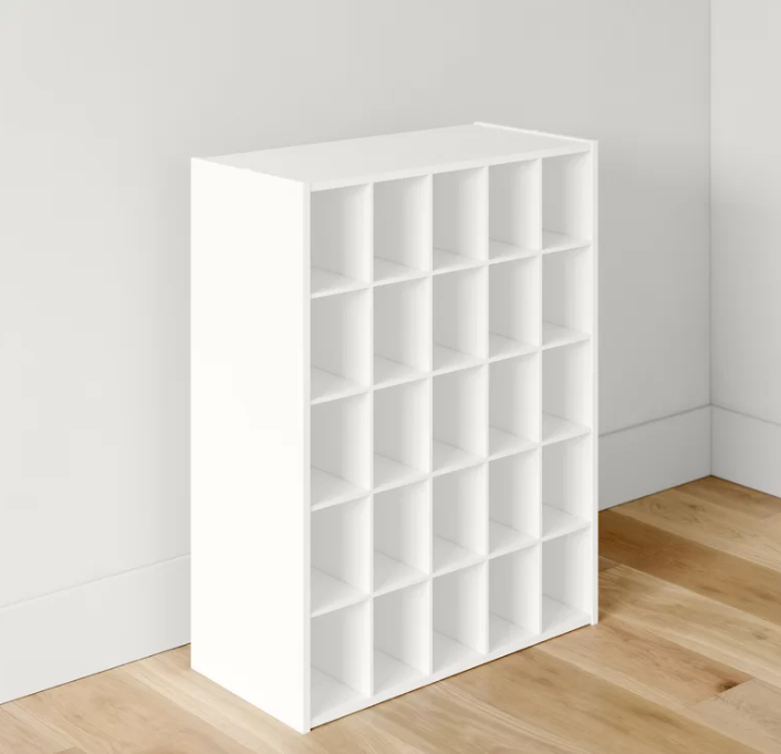 ClosetMaid 78506 32 in. H x 24 in. W x 12 in. D White Wood Look 25-Cube Storage Organizer