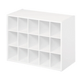 ClosetMaid 19.38-in H x 24.13-in W x 11.63-in D White Stackable Wood Laminate 15 Cube Organizer