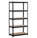 Muscle Rack Black 48″W x 24″D x 72″H 5-Shelf Steel Shelving