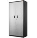 Gladiator GALG36KDYG Ready-to-Assemble Steel Freestanding Garage Cabinet in Silver Tread (36 in. W x 72 in. H x 18 in.
