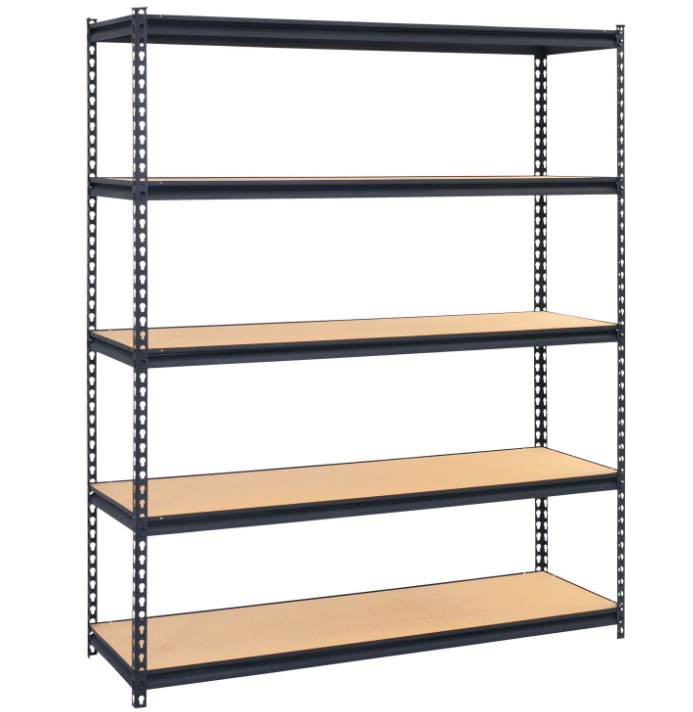 Muscle Rack 60″ W x 72″ H x 24″ D 5-Tier Steel Freestanding Garage Shelf